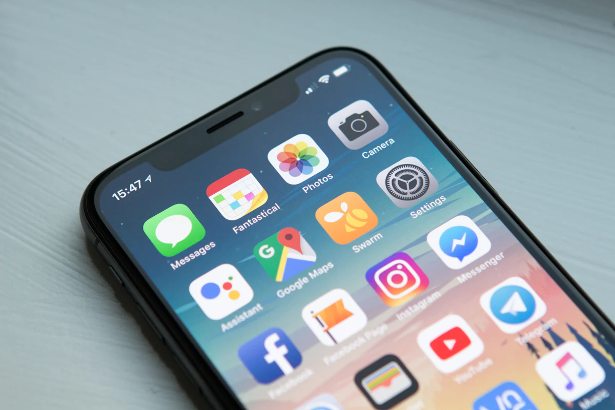 Mobile trading app interface on a smartphone